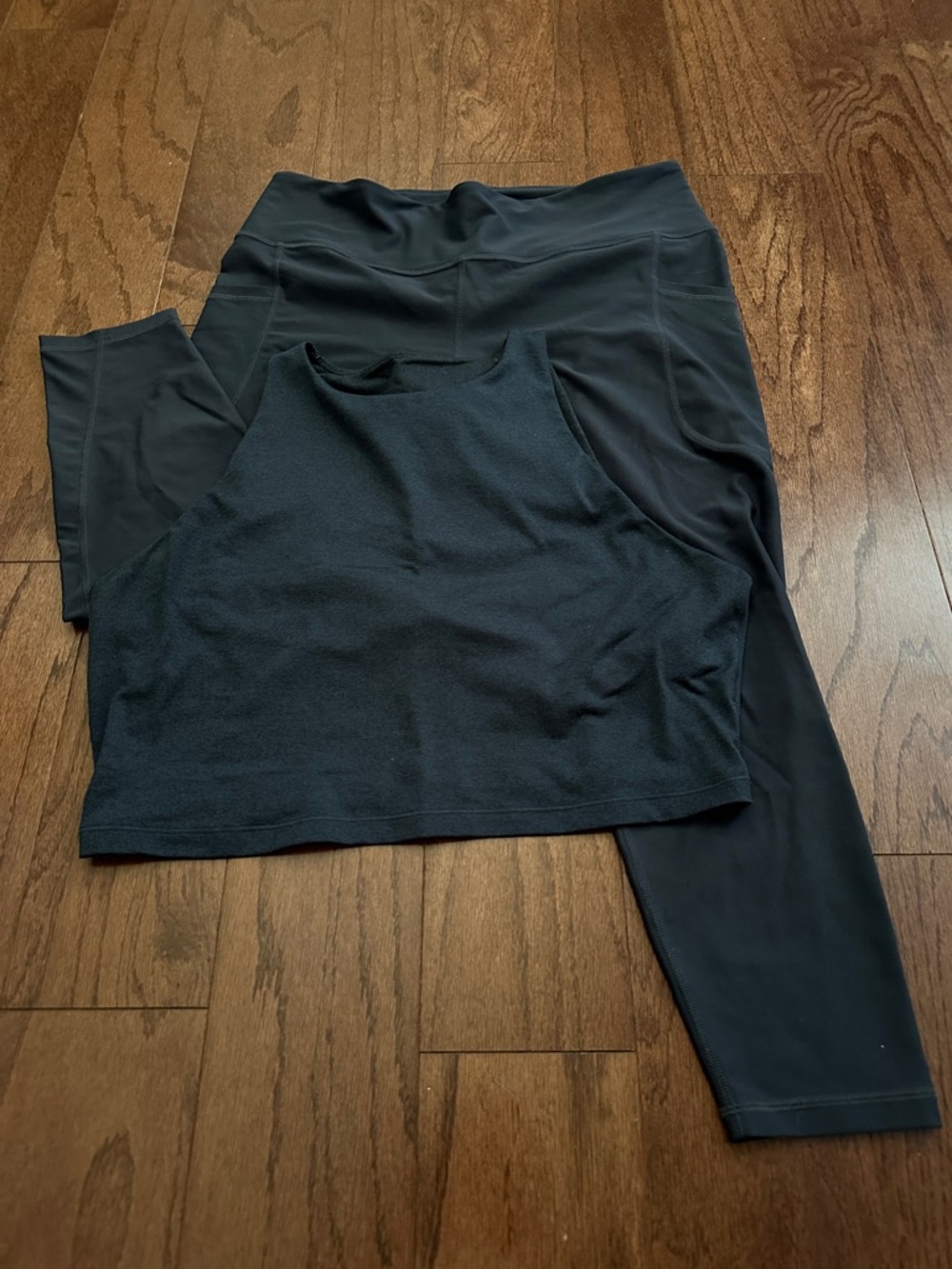 Old Navy Navy Cropped Tank and Leggings Set